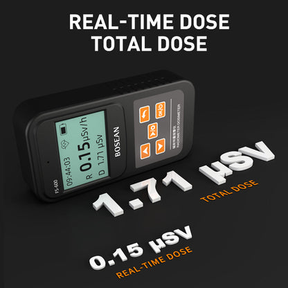 BOSEAN FS-600 Nuclear Radiation Detector Geiger Counter X-ray Beta Gamma Tester GM Counter Dose Rate Real-time Dosimeter