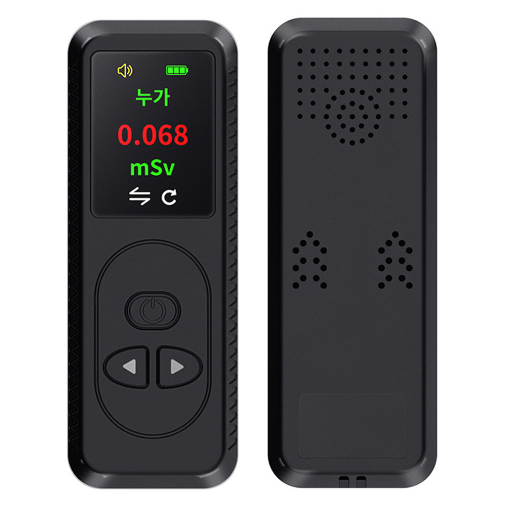 Handheld Plastic Nuclear Radiation Detector Color Display Rechargeable Radioactive Geiger Tester