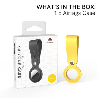 AHASTYLE WG34 Silicone Case for Apple AirTag , Scratch-resistant Bluetooth Tracker Protective Cover