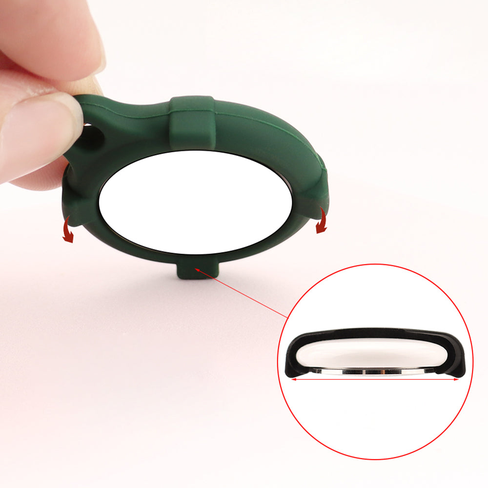 Keyring Case Holder for MOMAX Airtag Tracker Silicone Anti-Scratch Cover with Anti-lost Carabiner Buckle