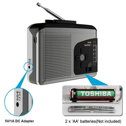 EZCAP 234 Cassette Tape to MP3 Save to TF Card Stereo Converter Cassette Tape Player AM / FM Radio