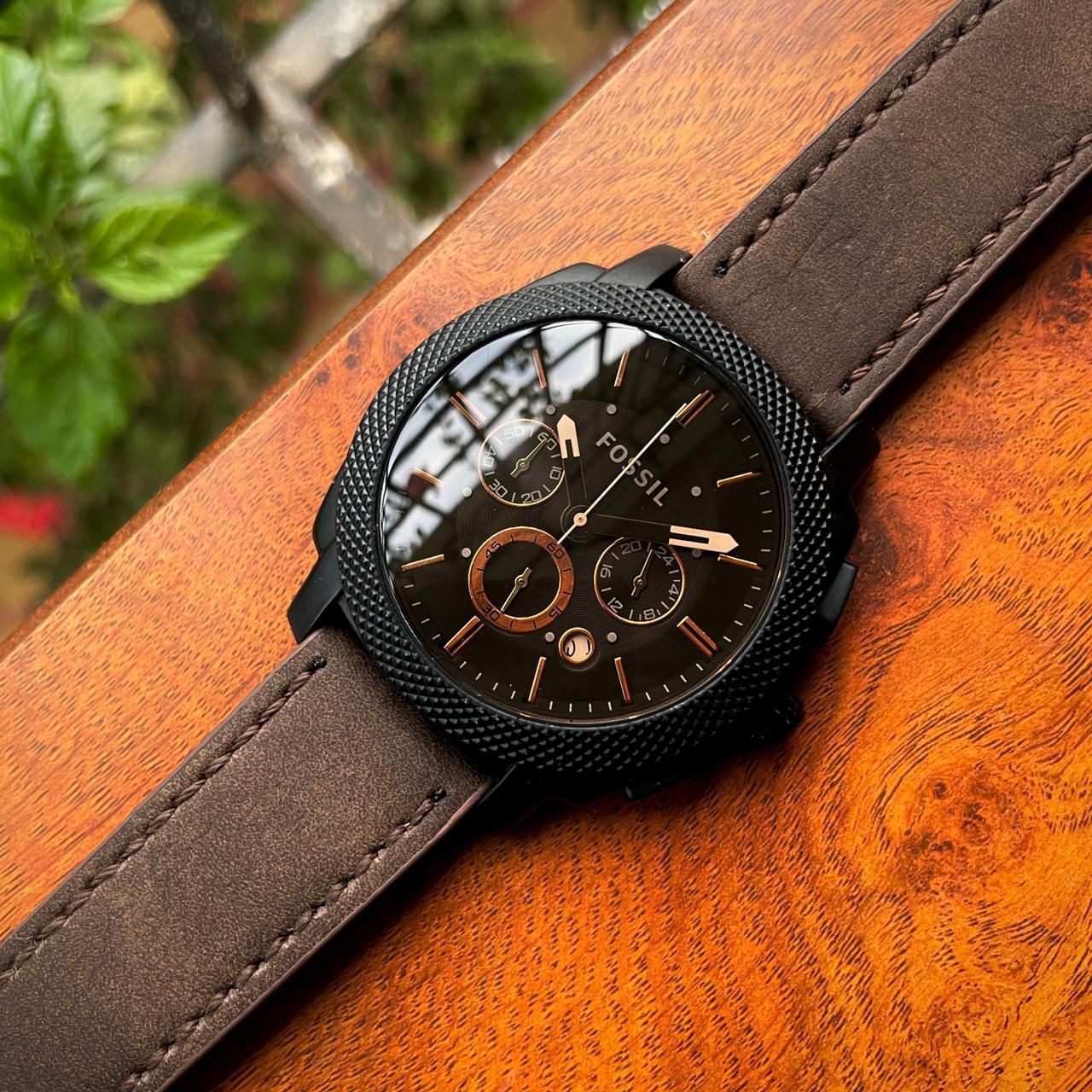 Fosil Chronograph Analog Black With Og Box