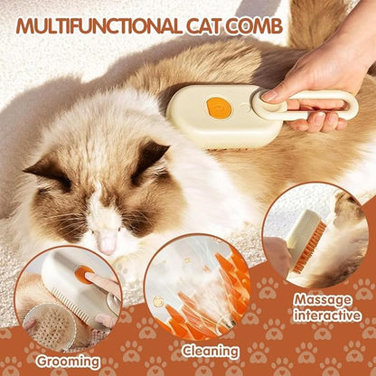 3 in 1 Pet Hair Removal Steam Comb, Perfect for Both Cats & Dogs 🐶🐈