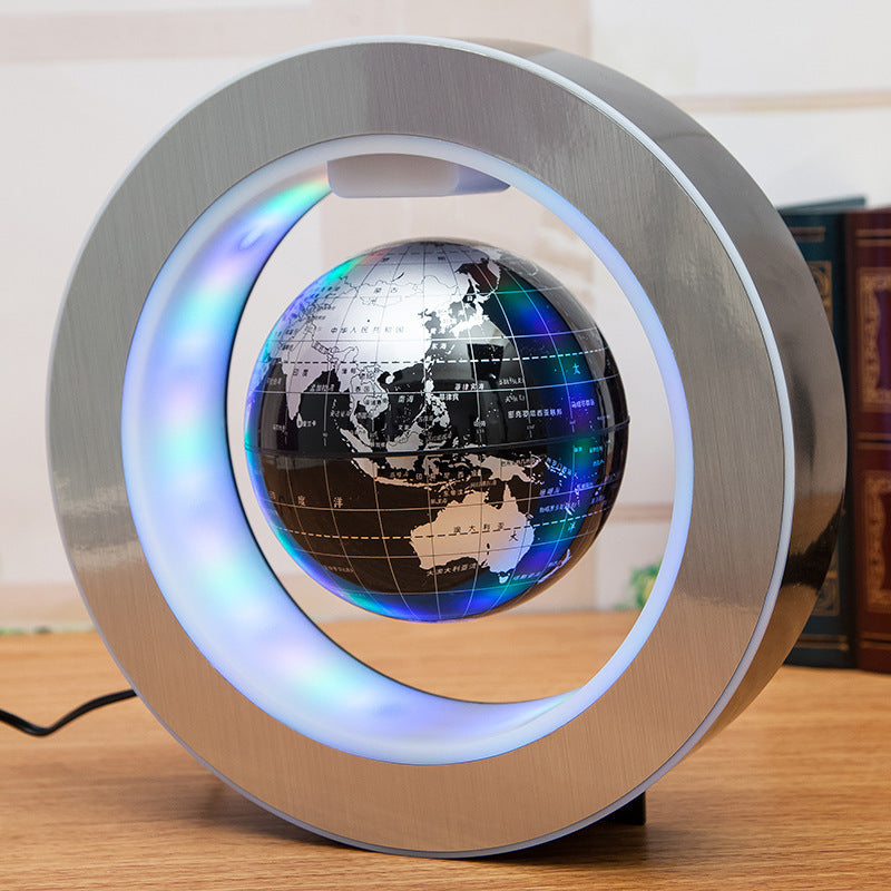 Round LED World Map Floating Globe - Magnetic Levitation Light, Anti-Gravity Magic