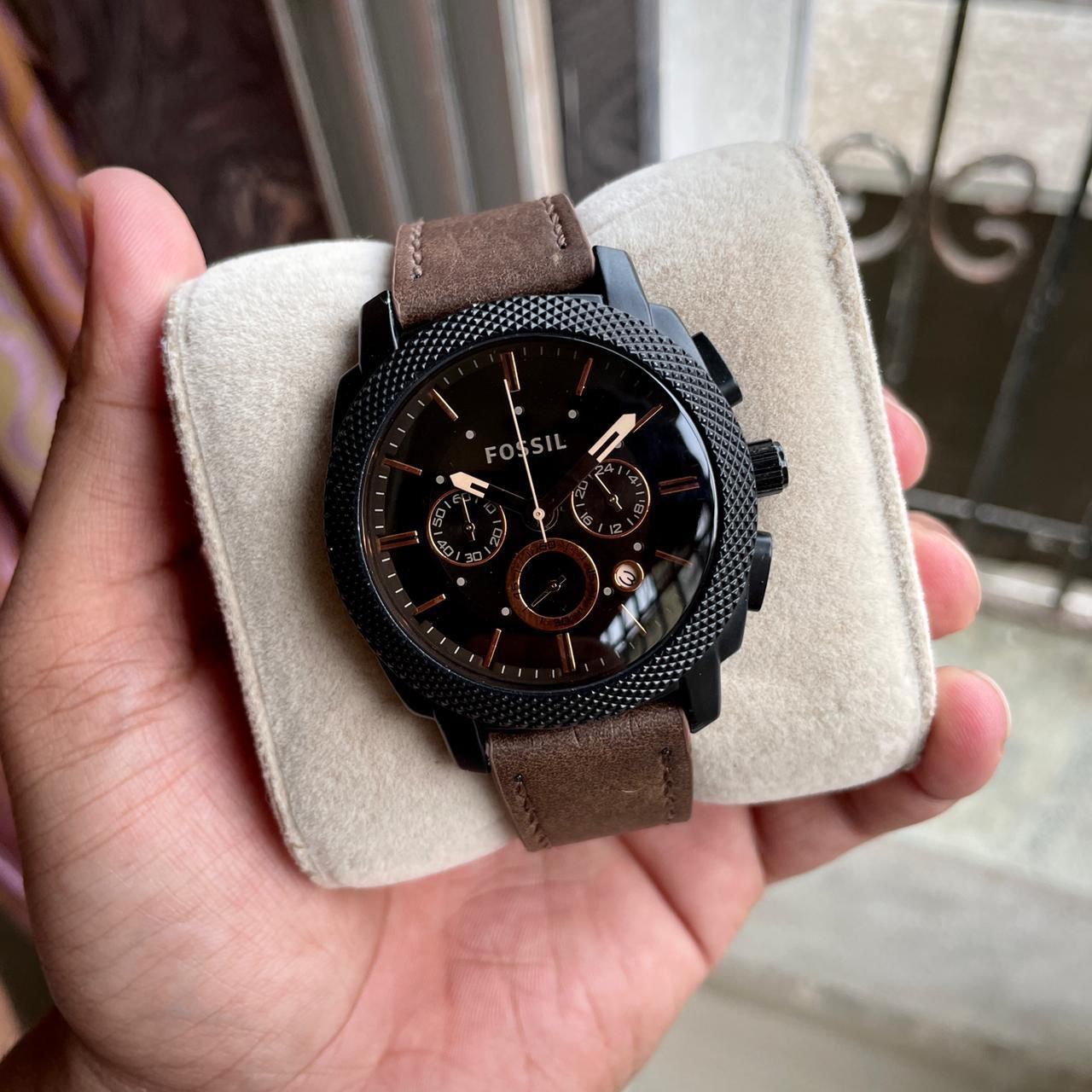 Fosil Chronograph Analog Black With Og Box