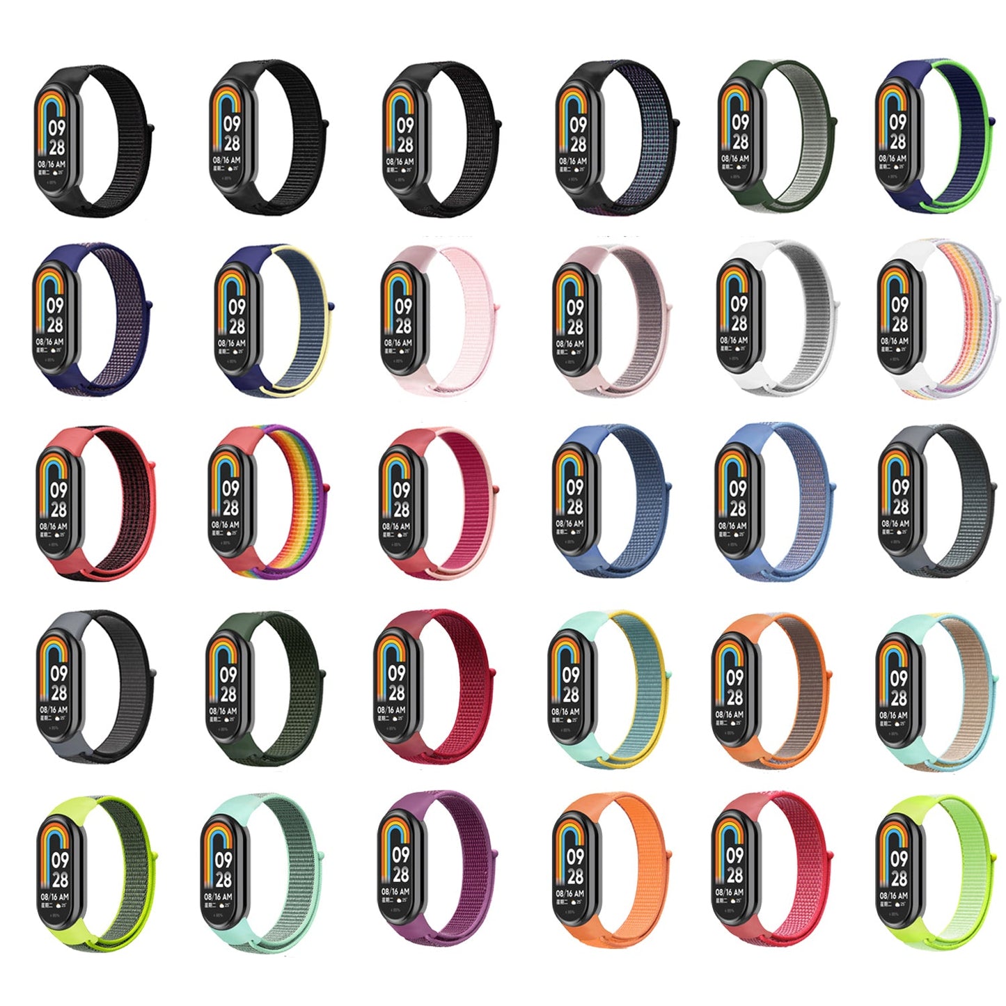 For Xiaomi Smart Band 8 Soft Nylon Watch Band Adjustable Sport Wrist Strap