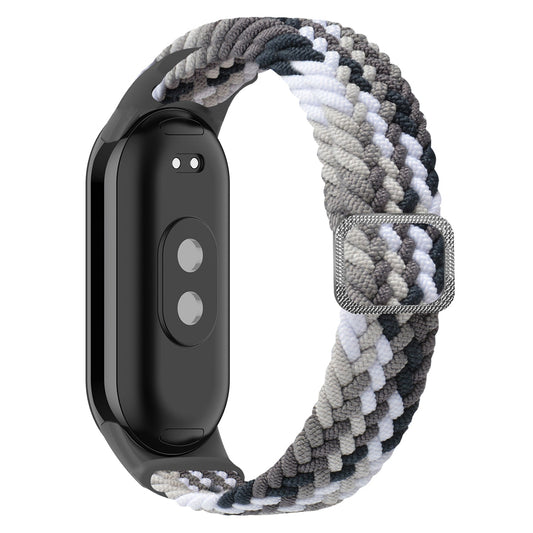 For Xiaomi Smart Band 8 Stretchy Nylon Watch Band Adjustable Braided Sport Strap