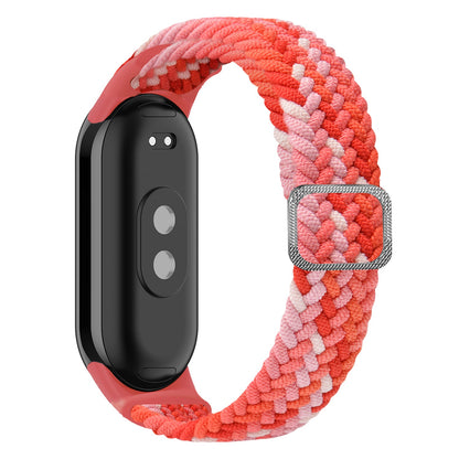 For Xiaomi Smart Band 8 Stretchy Nylon Watch Band Adjustable Braided Sport Strap