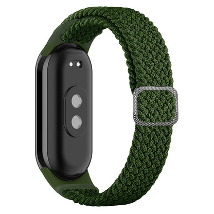 For Xiaomi Smart Band 8 Stretchy Nylon Watch Band Adjustable Braided Sport Strap