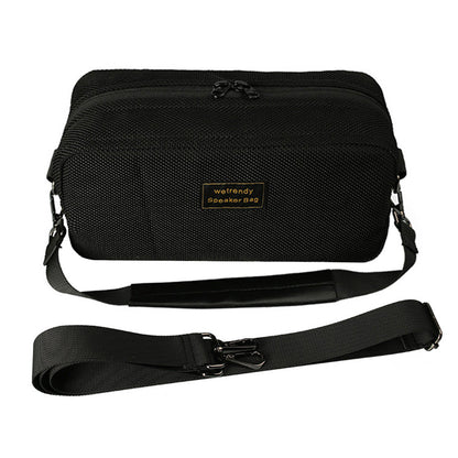 For Marshall Middleton Bluetooth Speaker Carrying Bag Mesh Cloth Pouch with Short Strap and Shoulder Strap