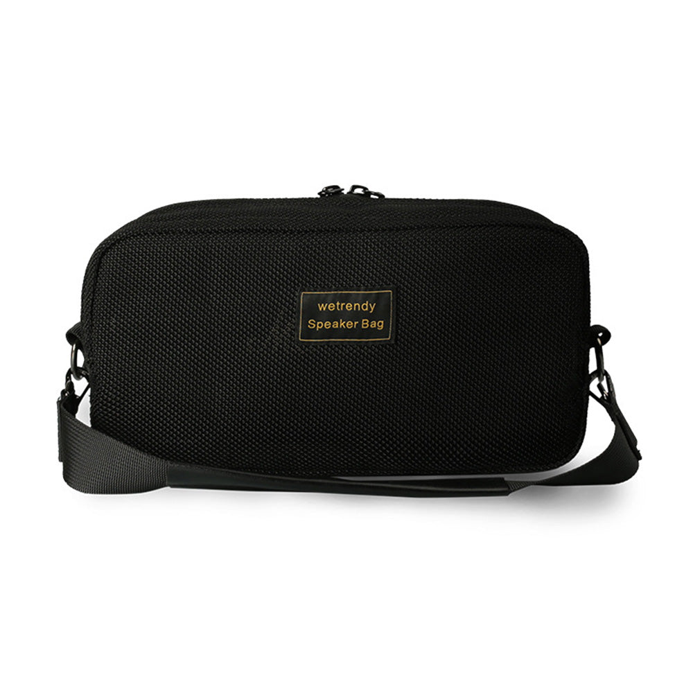 For Marshall Middleton Bluetooth Speaker Carrying Bag Mesh Cloth Pouch with Short Strap and Shoulder Strap