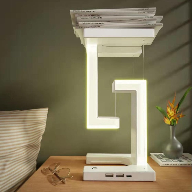 Creative Wireless Charging Suspension Table Lamp – Floating Balance Lamp for Home & Bedroom Decor