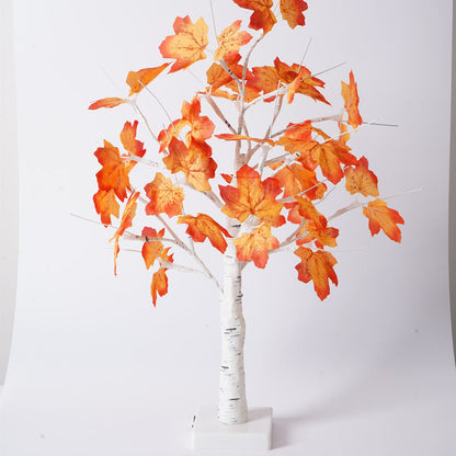 USB Maple Leaf Tree Lamp – Festive Birch Design for Christmas Decor