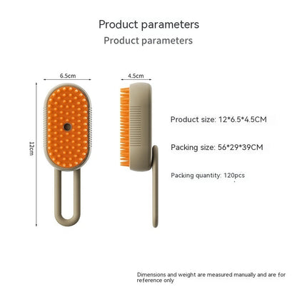 3-in-1 Electric Pet Grooming Brush - Cat & Dog Steam Massage Comb