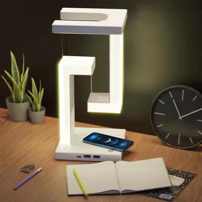 Creative Wireless Charging Suspension Table Lamp – Floating Balance Lamp for Home & Bedroom Decor